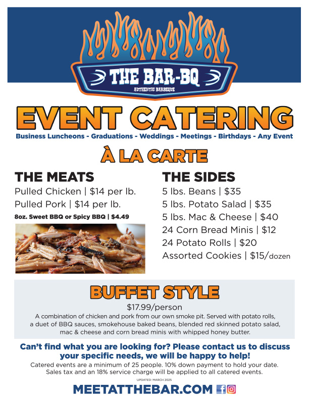 The Bar - Catering Menu