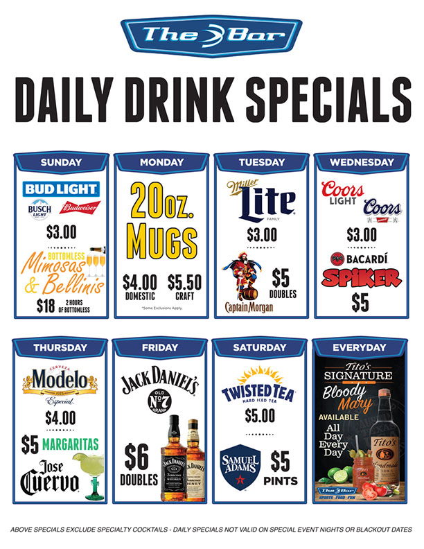 The Bar - Drink Specials