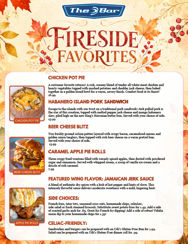The Bar - Fall Menu