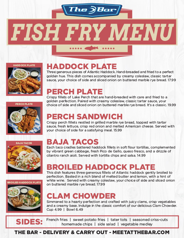The Bar - Fish Menu