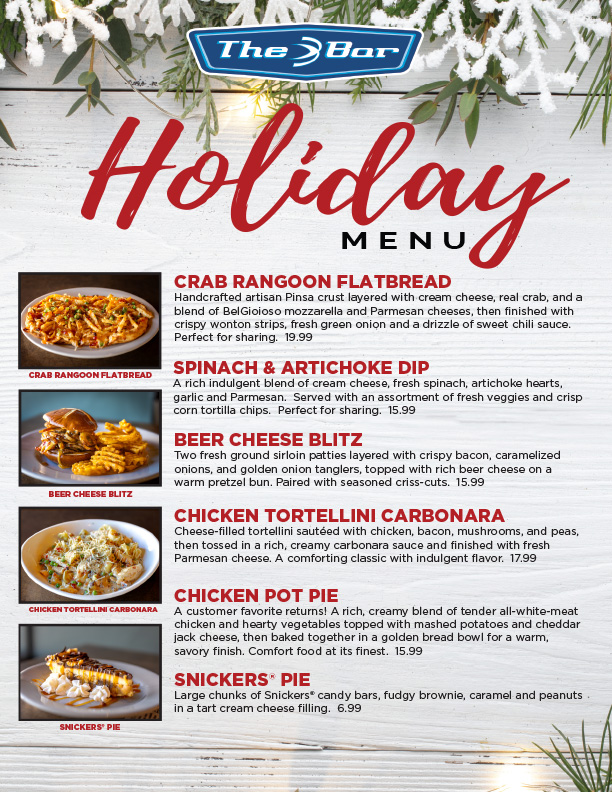 The Bar - Holiday Menu