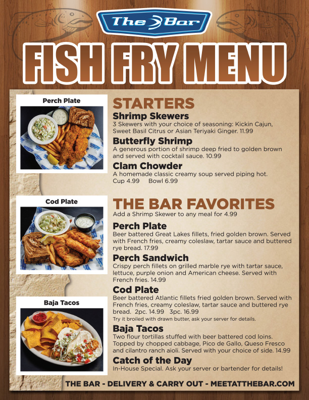 The Bar - Fish Menu