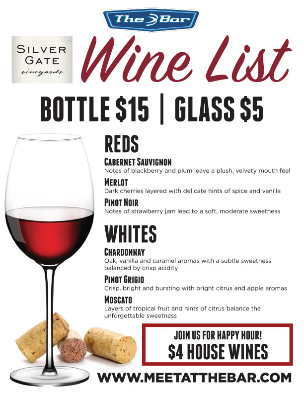 The Bar - Wine Menu